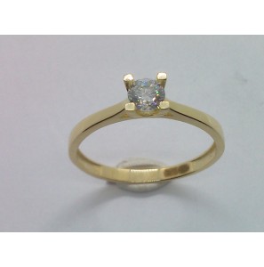 Goud dames ring met zirkonia - 852