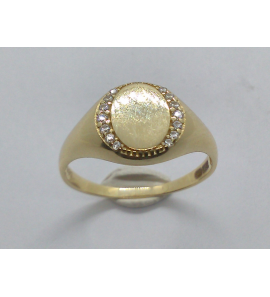 Goud dames ring met zirkonia - 853