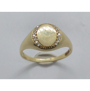 Goud dames ring met zirkonia - 853