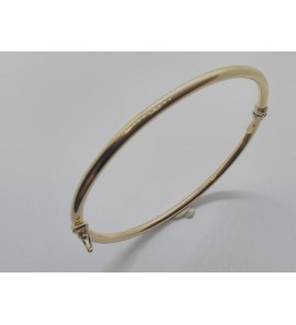 Goud bangles ronde buis 3 mm 60x49 - 874