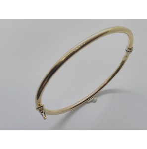 Goud bangles ronde buis 3 mm 60x49 - 874