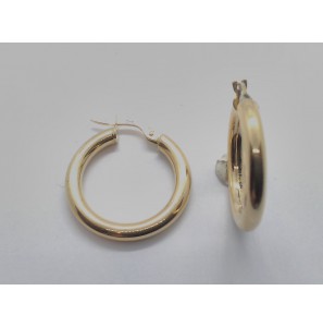 Goud oorringen rond 20x2.7 mm - 877