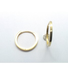 Goud klap-oorringen vierkant 15x1.5 mm - 878