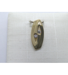 Goud hanger met zirkonia - 894