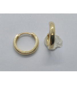 Goud klap oorring  12.5x2.2 mm - 902