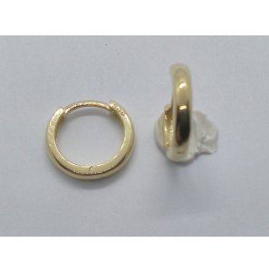 Goud klap oorring  12.5x2.2 mm - 902