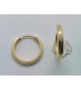 Goud klap oorring  14x2.1 mm - 903