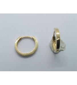 Goud klap oorring  13.5x1.6 mm - 907