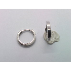 Goud wit klap oorring  13.5x1.6 mm - 908