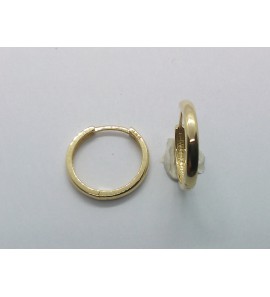 Goud klap oorring  16x2.2 mm - 909