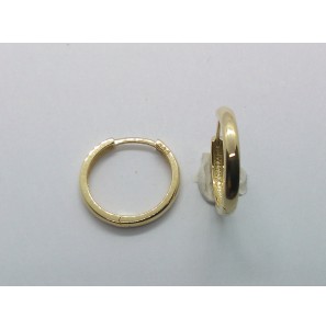 Goud klap oorring  16x2.2 mm - 909