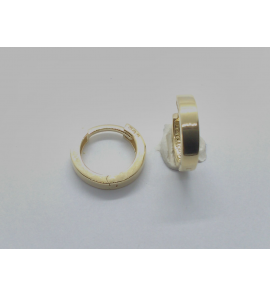 Goud klap oorring  12.5x2.5 mm - 910