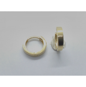 Goud klap oorring  12.5x2.5 mm - 910