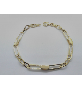 Goud armband fantasie 19 cm - 917