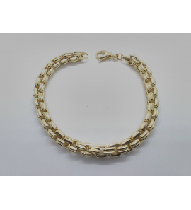 Goud armband fantasie 19 cm - 921