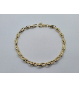 Goud armband fantasie 19 cm - 925