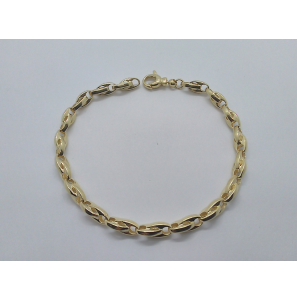 Goud armband fantasie 19 cm - 925