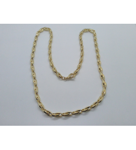 Goud collier fantasie 50 cm. - 926