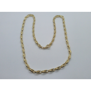 Goud collier fantasie 50 cm. - 926