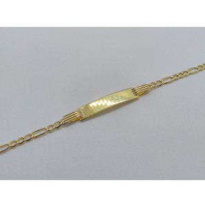 Goud plaatband figaro 16 cm - 928