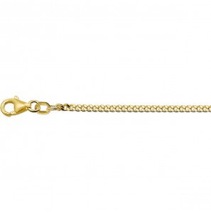 Goud gourmet enkel;band 2.1 mm 24 cm. - 952