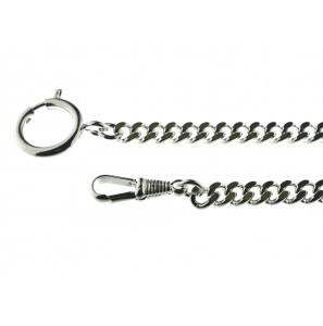 Horlogeketting verzilverd 6 mm - 965