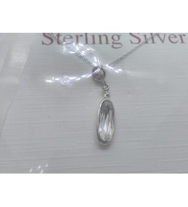 Zilver collier anker met hanger swarovski 42+5 cm - 976