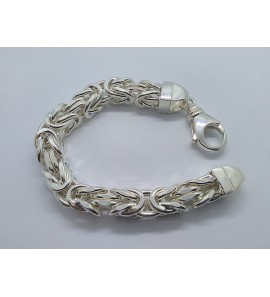 Zilver konings armband 11.5 mm 22 cm - 981