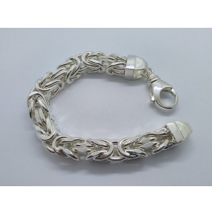 Zilver konings armband 11.5 mm 22 cm - 981