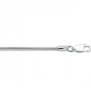 Zilver slang collier 1.9 mm 42 cm - 983