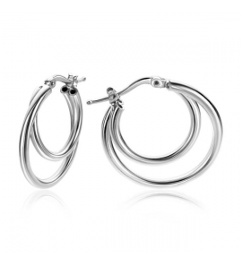 ZINZI zilv. oorringen 2 ringen in 2 maten 22x2 mm - 989