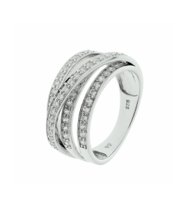 Zilver ring zirkonia - 3241859