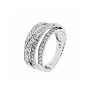 Zilver ring zirkonia - 3241859