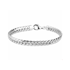 Zilver armband gourmette 4-zijdes geslepen 6,0 mm 19 cm - 3242131