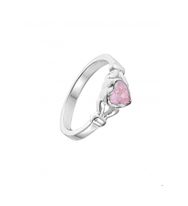 ring hart roze zirkonia - 3241870