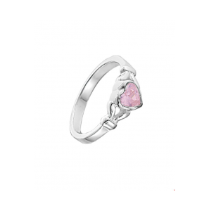 ring hart roze zirkonia - 3241870