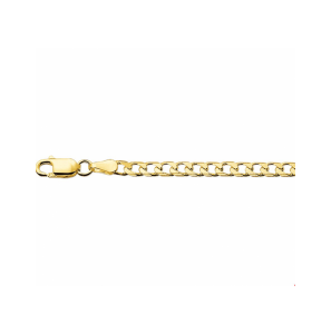 Goud gourmette 6-zijdes geslepen 3,7 mm massief 50 cm - 3241648