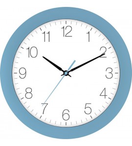 Tijdsein gestuurde wandklok 30 cm, licht blauw - 1037