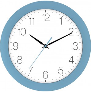 Tijdsein gestuurde wandklok 30 cm, licht blauw - 1037