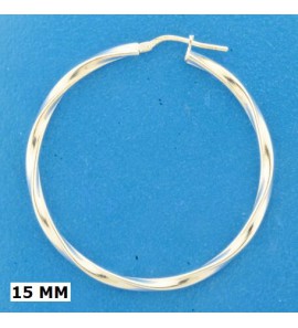 Zilver oorringen tors 2.5x19 mm - 1052