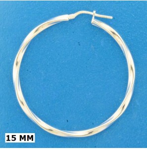 Zilver oorringen tors 2.5x19 mm - 1052