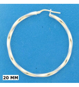Zilver oorringen tors 2.5x24 mm - 1053