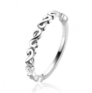 ZINZI zlv. aanschuifring met zeven sierlijke Infinity schakels 2,6mm breed ZIR2500 - 1073
