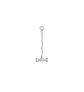 Zilver bedel kantoor "voorzittershamer" - 1083