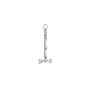 Zilver bedel kantoor "voorzittershamer" - 1083