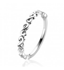 ZINZI zlv. aanschuifring met zeven sierlijke Infinity schakels 2,6mm breed ZIR2500 - 1087