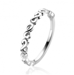 ZINZI zlv. aanschuifring met zeven sierlijke Infinity schakels 2,6mm breed ZIR2500 - 1088