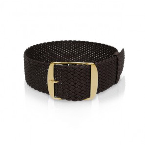 Perlon horlogeband zwart double 14 mm XL - 1114