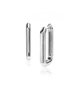 ZINZI zlv. luxe oorringen 23x3mm achthoekig met klapsluiting ZIO2494 - 1126