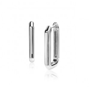 ZINZI zlv. luxe oorringen 23x3mm achthoekig met klapsluiting ZIO2494 - 1126